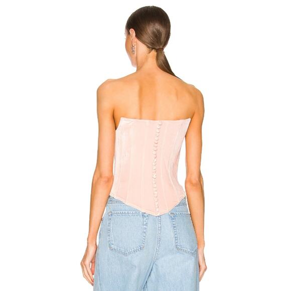 LPA Maddalena Corset Top Crystal Embellished Fringe Western Cowboy Vegas Sz S - Picture 3 of 11